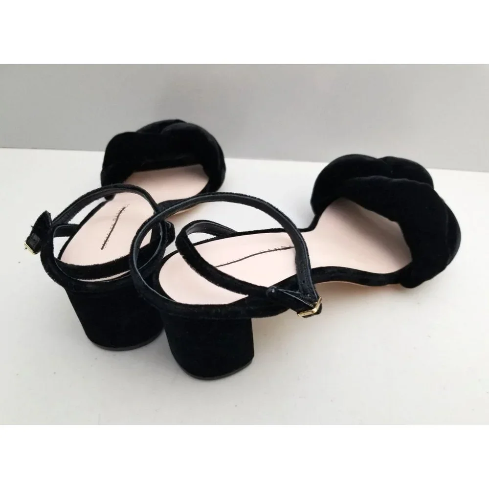 Loeffler Randall Avril Mid Heel Braid in Black Size 7 - Picture 3 of 5